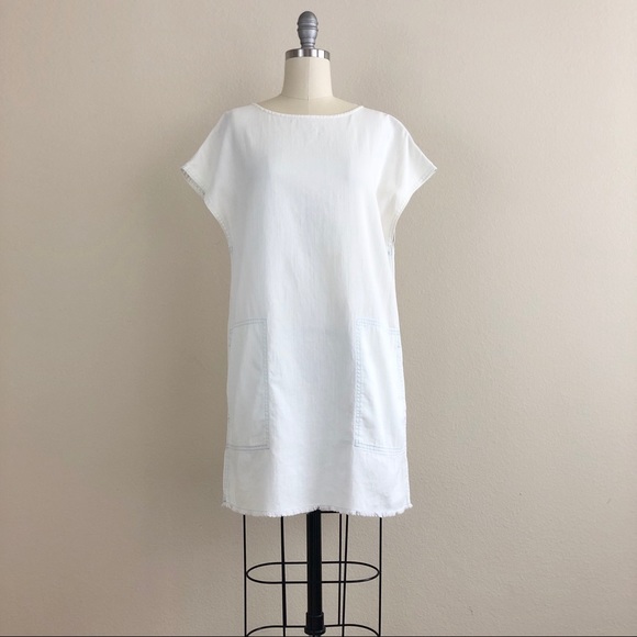 Wilfred Dresses & Skirts - Aritza Wilfred Free Nori White Denim Shift Dress